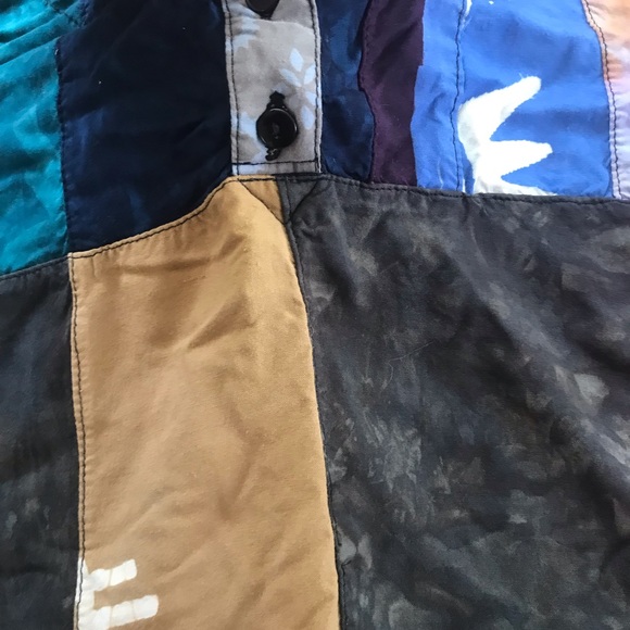 Fun patchwork tie dyed festival shirt in EUC - Picture 3 of 7